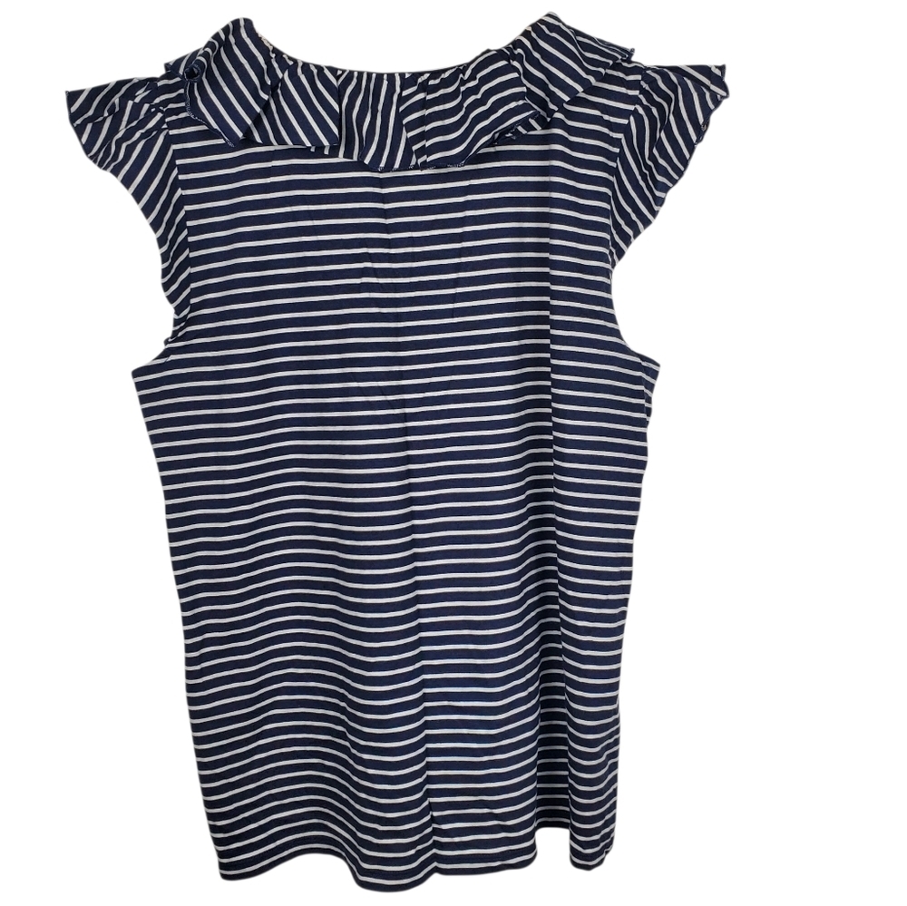 American Living By Ralph Lauren Navy and White Striped Top. XL. Nautical. B0025 - Picture 8 of 9